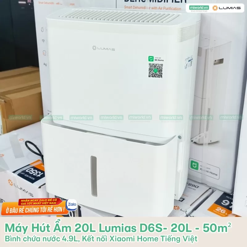 Máy Hút Ẩm 20L Lumias D6S- 20L - 50m²