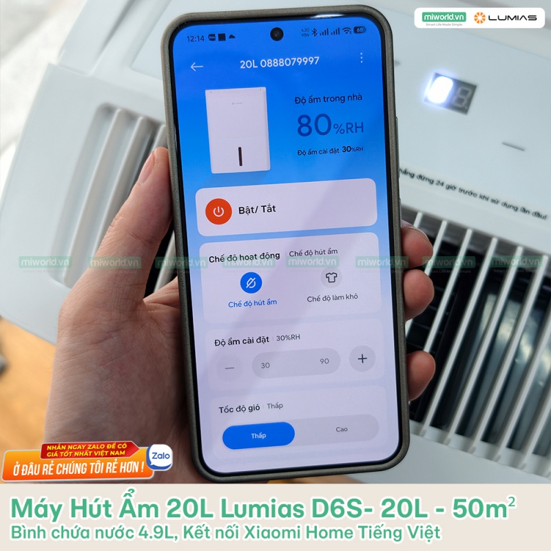 Máy Hút Ẩm 20L Lumias D6S- 20L - 50m²