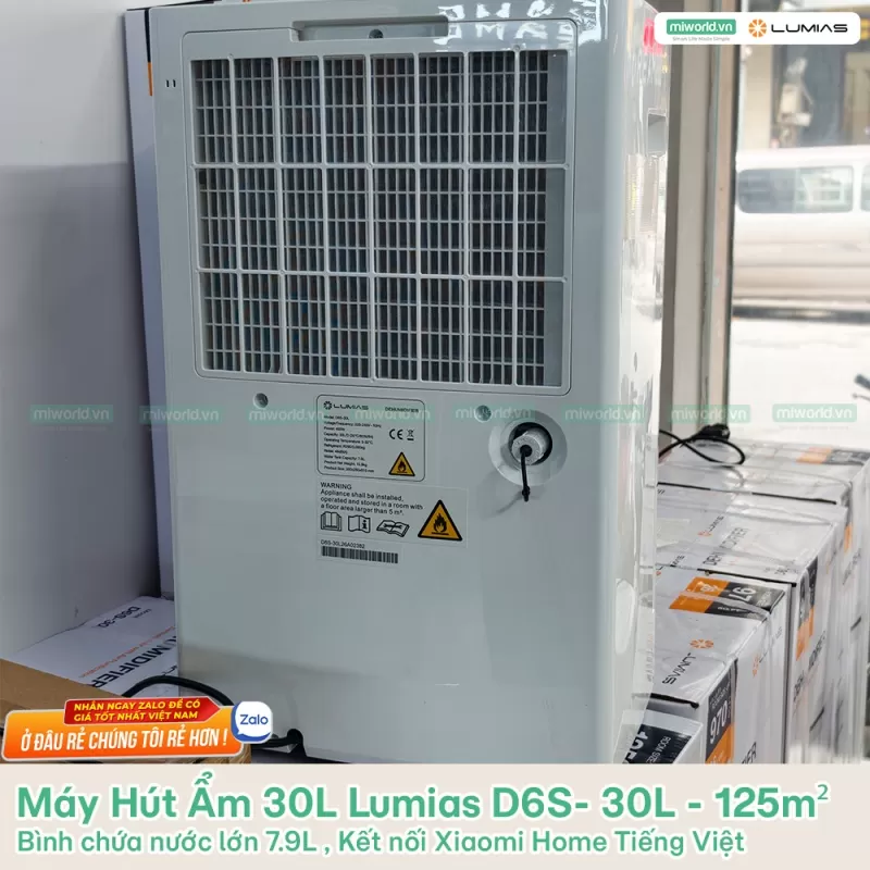 Máy Hút Ẩm 30L Lumias D6S- 30L - 125m²
