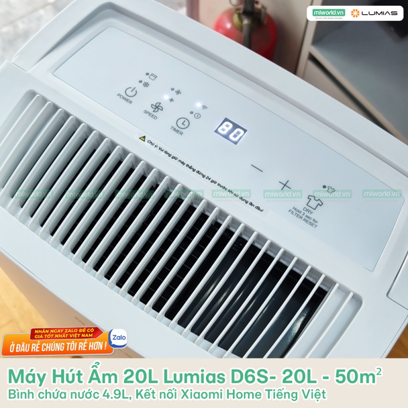 Máy Hút Ẩm 20L Lumias D6S- 20L - 50m²
