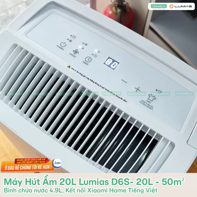 Máy Hút Ẩm 20L Lumias D6S- 20L - 50m²