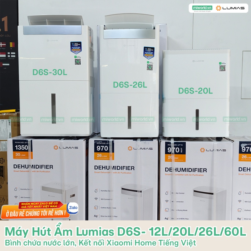 Máy Hút Ẩm 20L Lumias D6S- 20L - 50m²
