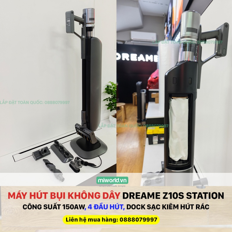 Máy Hút Bụi Không Dây Dreame Z10S Station Tự Động Đổ Bụi