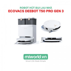 Robot Hút Bụi Lau Nhà Ecovacs Deebot T50 PRO Gen 3 - Bản Nâng Cấp 2026