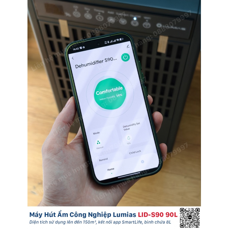 Máy Hút Ẩm Công Nghiệp 90L Lumias LID-S90 - 150m²