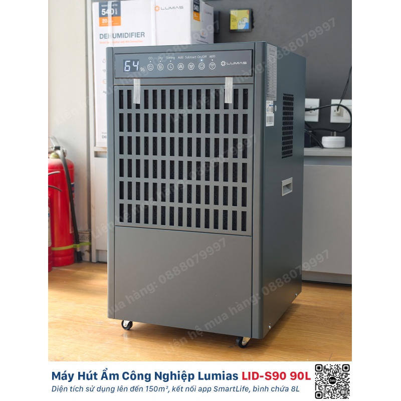 Máy Hút Ẩm Công Nghiệp 90L Lumias LID-S90 - 150m²