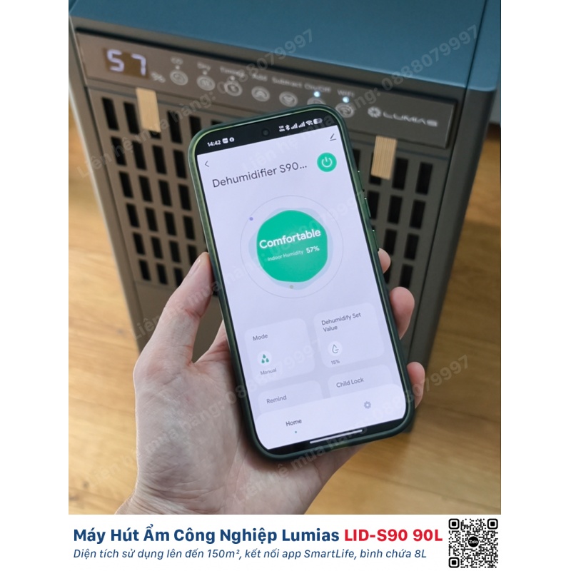 Máy Hút Ẩm Công Nghiệp 90L Lumias LID-S90 - 150m²