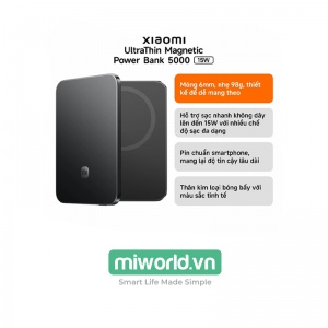Sạc dự phòng Xiaomi UltraThin Magnetic Power Bank 5000 15W