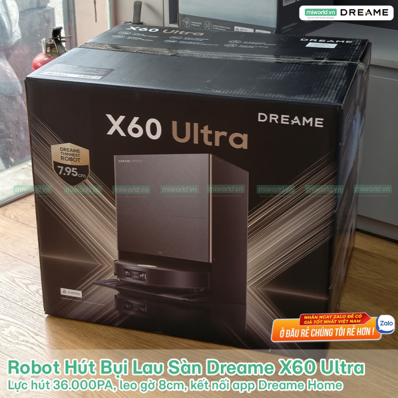 Robot Hút Bụi Lau Sàn Chuyên Dụng Dreame X60 Ultra - Bản Quốc Tế