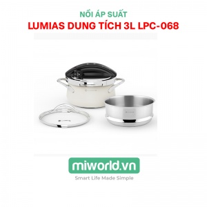 Nồi áp suất Lumias dung tích 3L LPC-068, kèm khay hấp