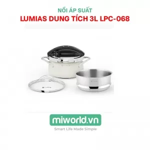 Nồi áp suất Lumias dung tích 3L LPC-068, kèm khay hấp
