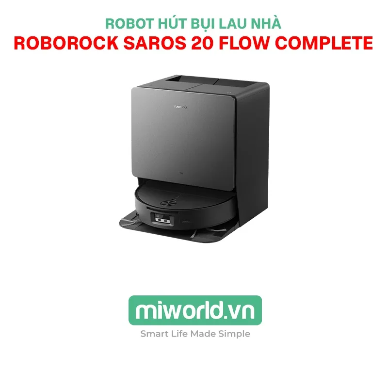 Robot Hút Bụi Lau Nhà Roborock Saros 20 Flow Complete – Bản Quốc Tế